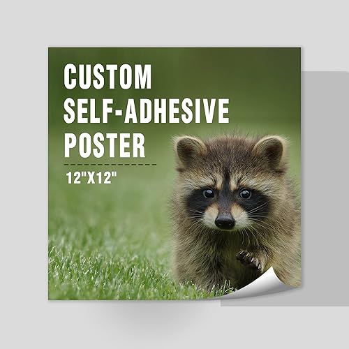 wall26 Impresiones de póster personalizadas carga tu imagenfoto, foto personalizada en impresión de póster autoadhesiva, duradera e impermeable,