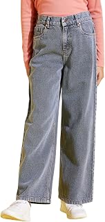 Grey Acid Wash Straight Jeans