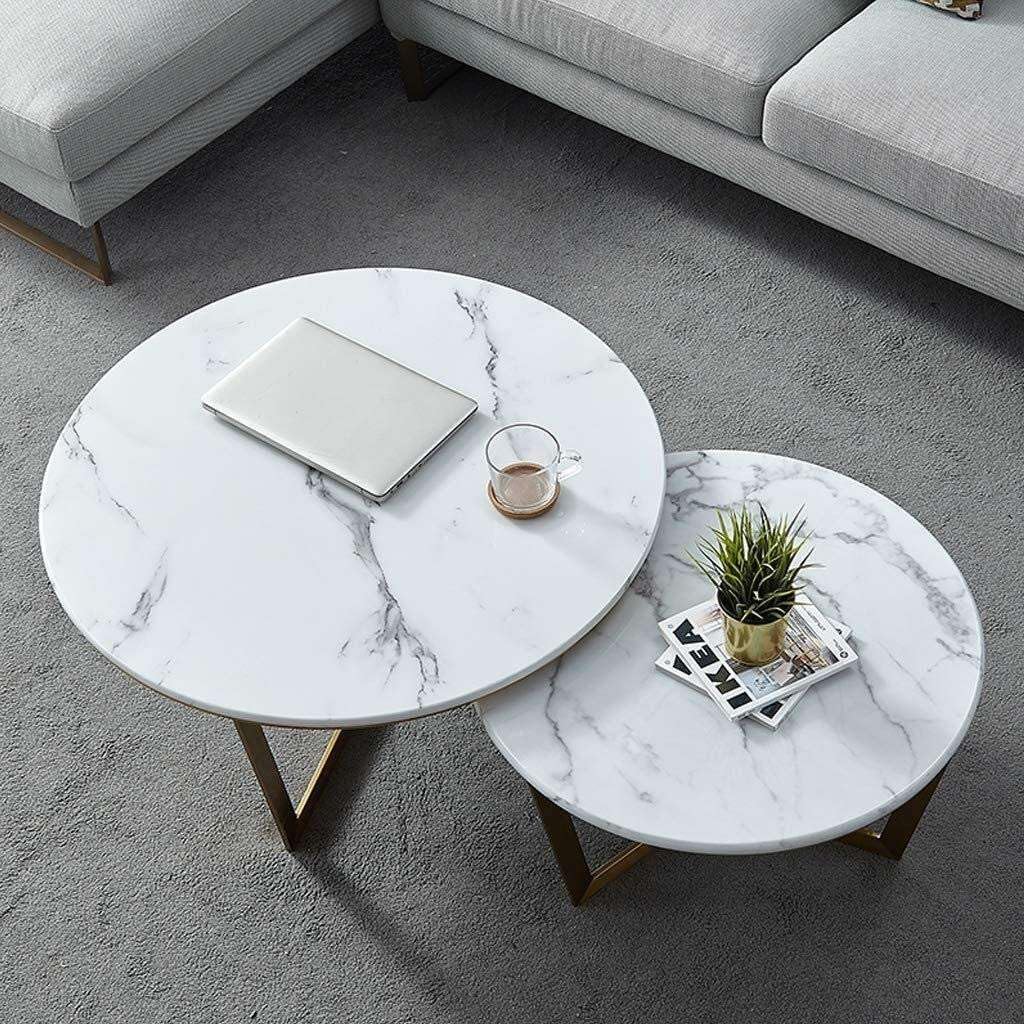 Round Nesting Coffee Table Set - Style 6