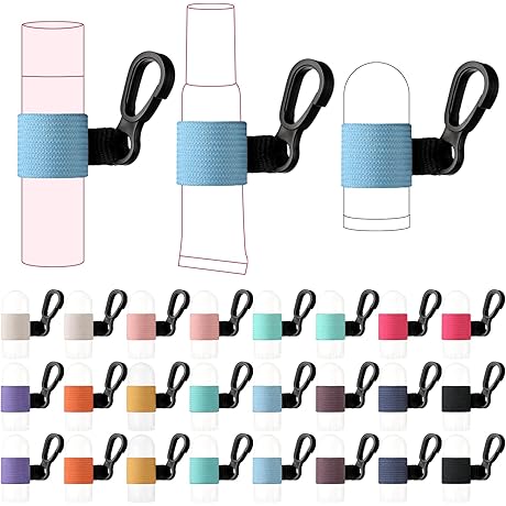 24 Pieces Mini Lip Balm Holder Keychain: Keep Your Lipsticks Protected and Organized!