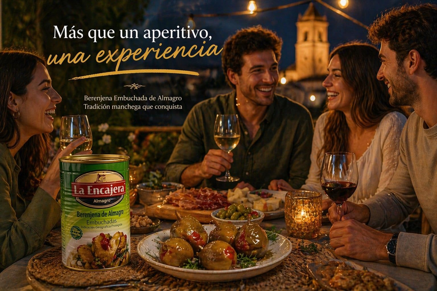 Berenjena Embuchada de Almagro – Elaboración artesanal con aliño tradicional y relleno de pimiento, sujeta con tallo de hinojo. Aperitivo gourmet manchego único (Pack 1 Lata).