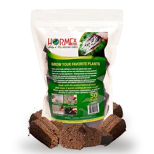 Hormex Cubos de enraizamiento - Clon hidropónico y arrancador de semillas - Tapones de turba y coco - Ingredientes orgánicos para enraizar plantas