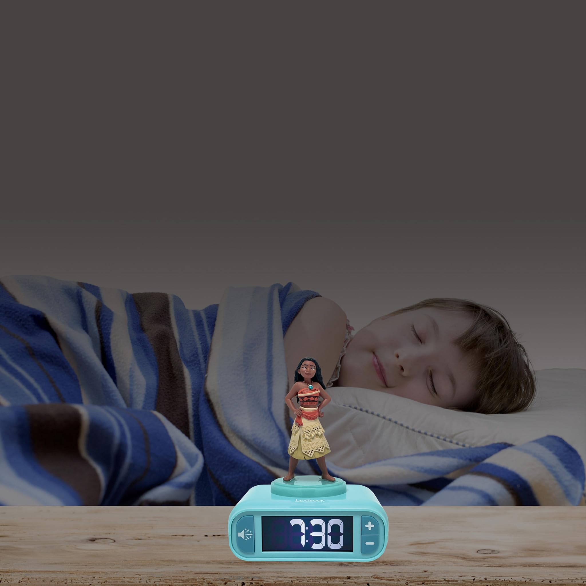 LEXIBOOK, Moana, Moana Nightlight Alarm Clock, Sounds and Melodies, Backlit LCD Screen, Luminous, Snooze, RL800VN - Image 4