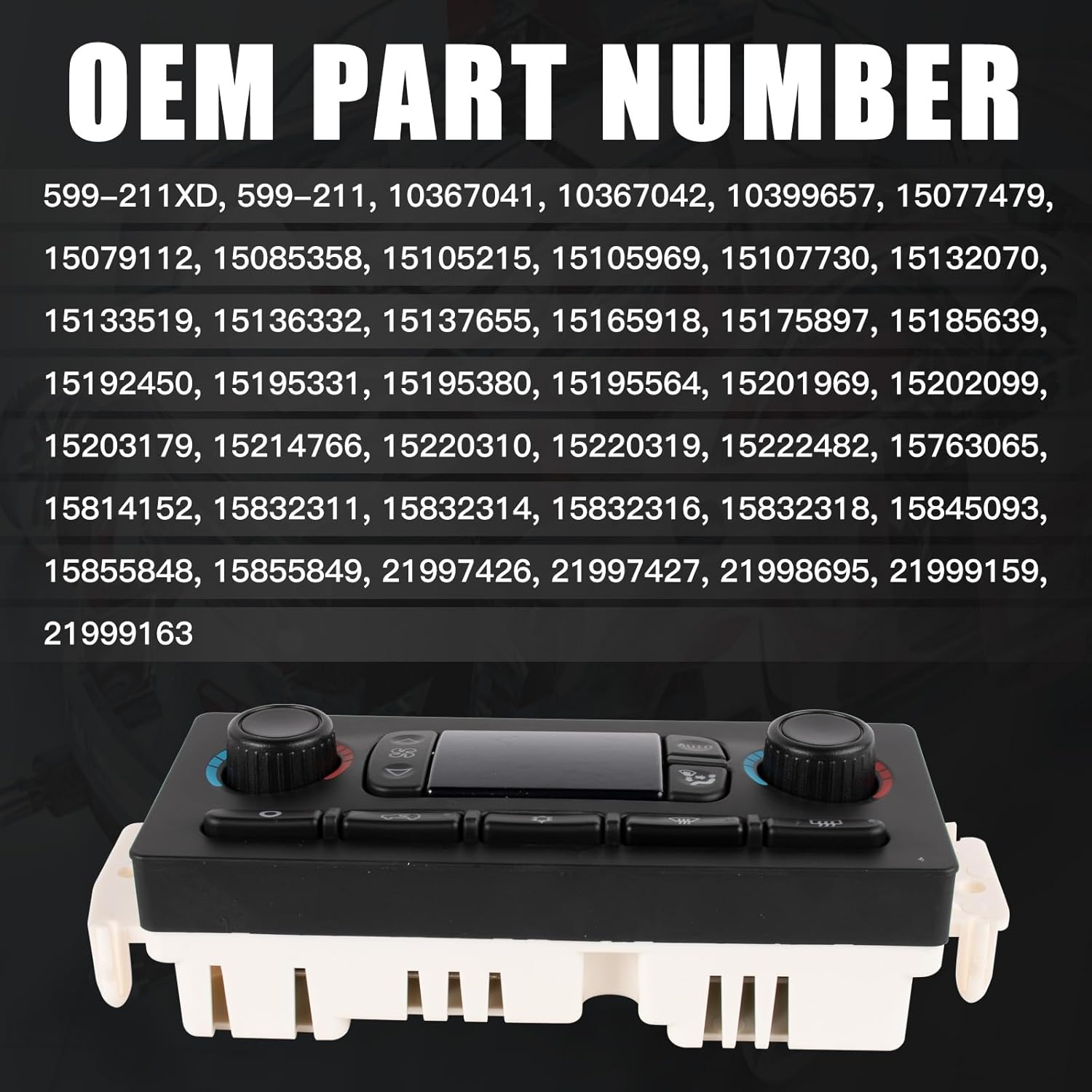 Q21-6119 HVAC A/C Heater Climate Control Module Panel Switch Compatible with Peterbilt Trucks 337 348 389 Temperature Control Module Replaces Q216119 Seaforie