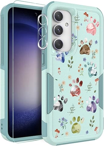 for Samsung Galaxy S23 FE 5G Case with Screen Protector Dog Paw