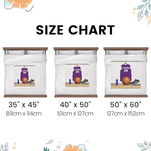 Miniatura 8 de Manta personalizada para fanáticos del deporte, diseño de uva, súper suave, de doble capa, manta Minky de 50 x 60 pulgadas con respaldo de puntos,