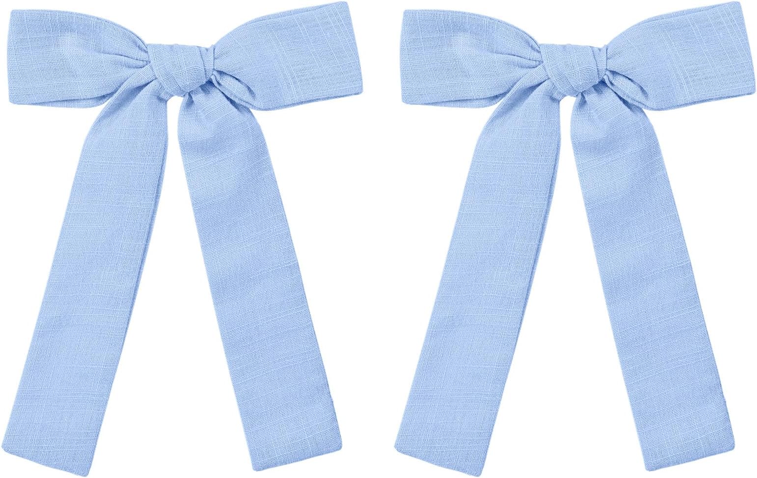 Blue Satin Hair Bow Clips, Christmas Valentine ... - UK - View #8