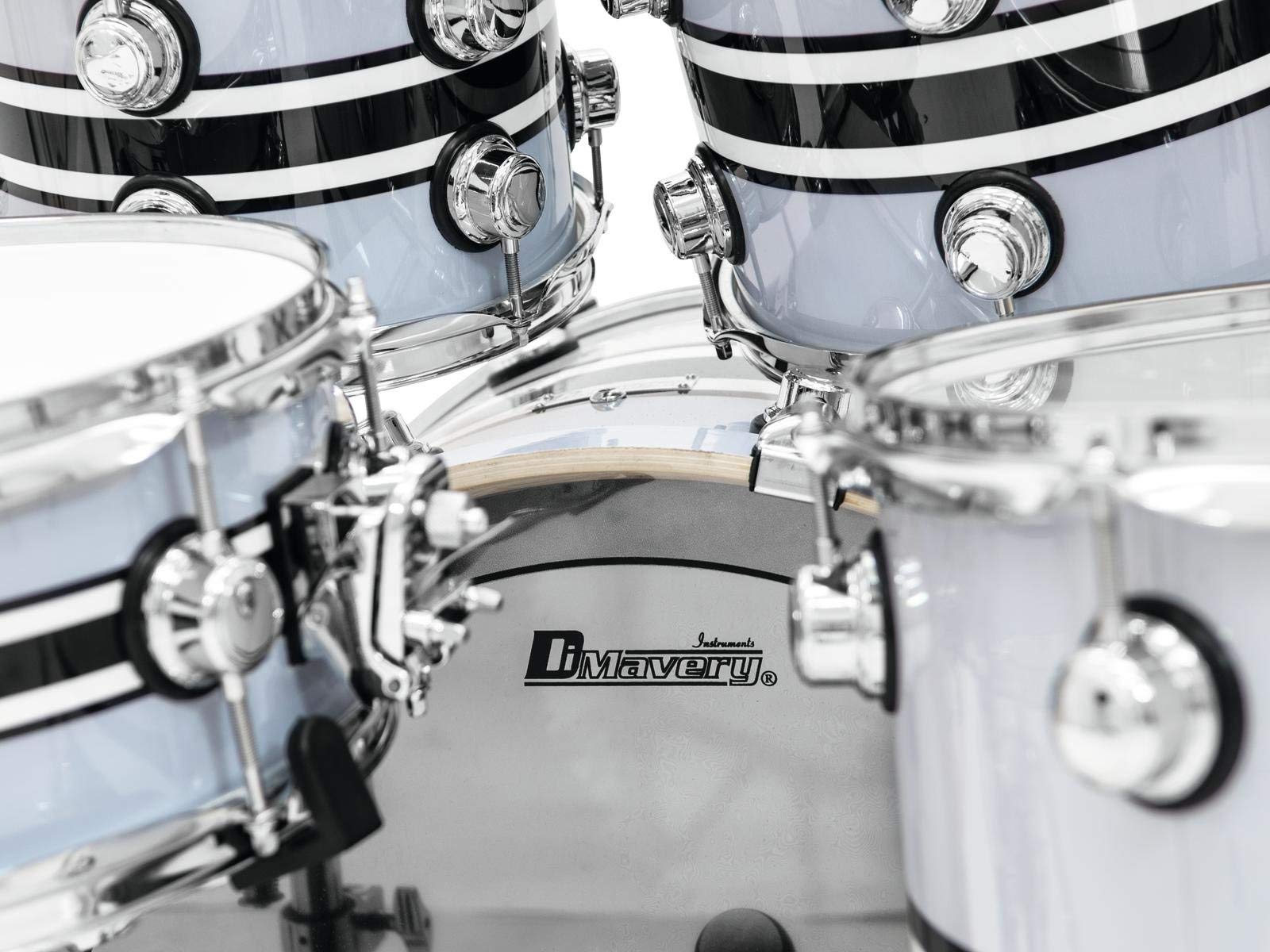 Dimavery DS-600 Schlagzeug-Set | Fünfteiliges Rock-Drumset mit Hardware