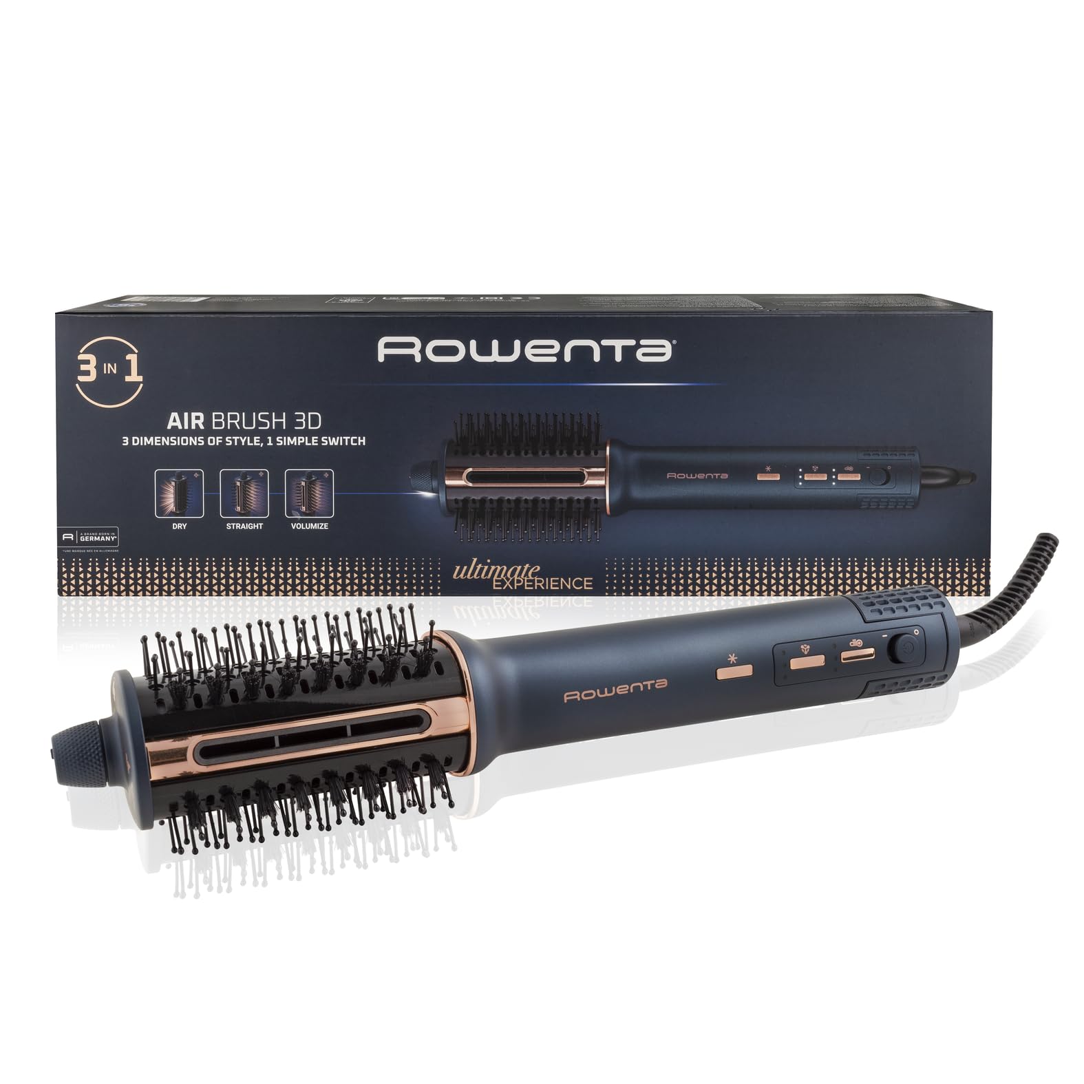 Rowenta Air Brush 3D 3 en 1 Secador Cepillo Caliente UB9720E0