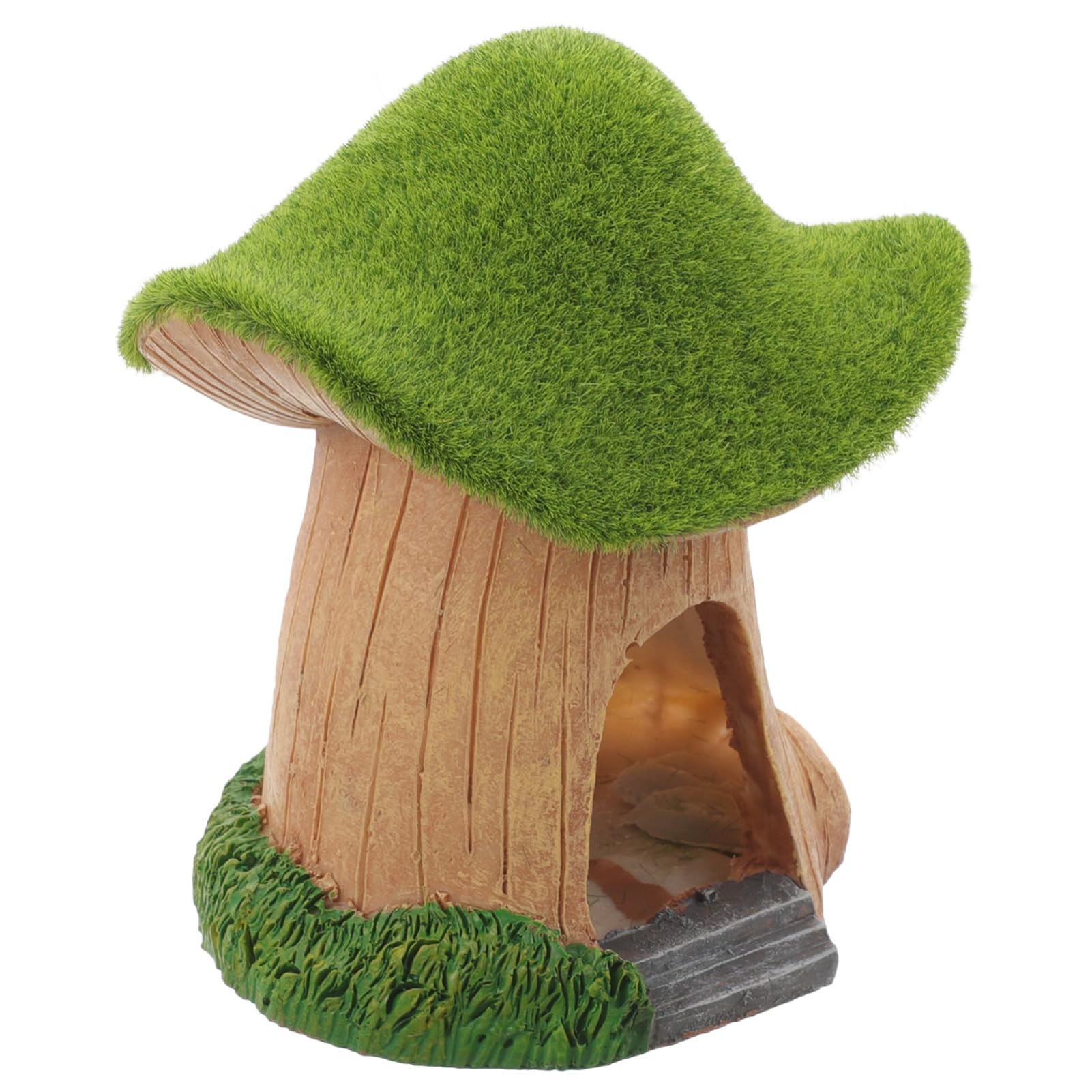 YARNOW 4 Pièces Maison de Champignons en Mousse Décoration Aquarium Decor Aquarium décor Aquarium Petit Cordon Attache rétractable pour Chien abri de Poisson décorations d'aquarium résine