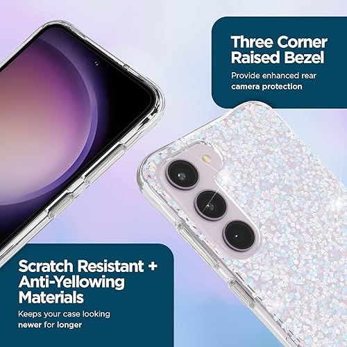 Miniatura 5 de Case-Mate Funda para Samsung Galaxy S23 Plus 6.6 pulgadas protección contra caídas de 12 pies carga inalámbrica Funda de teléfono Twinkle Diamond