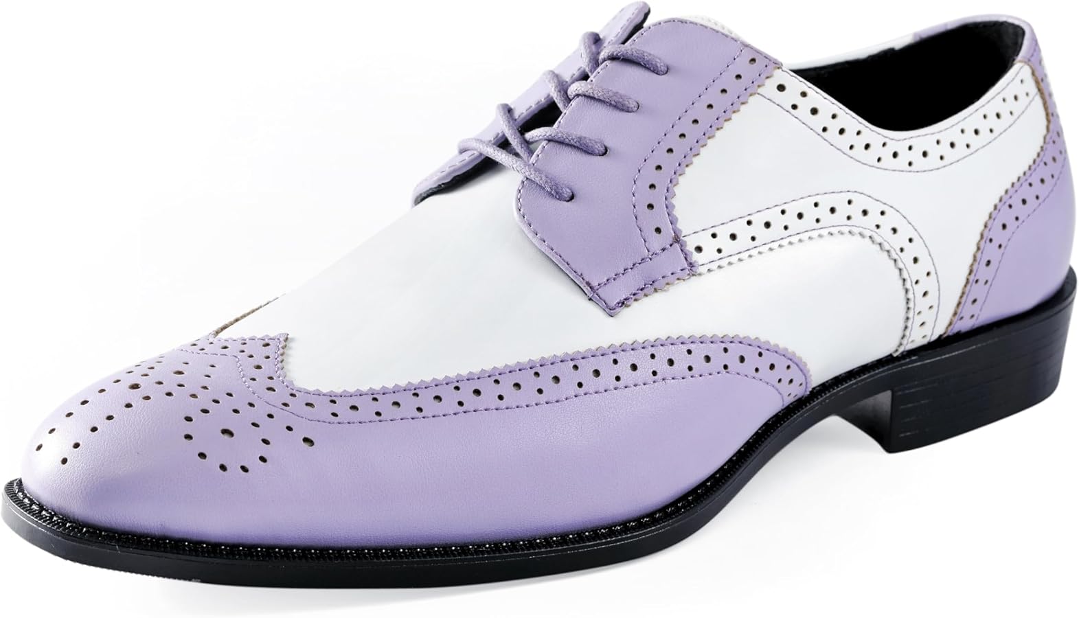 Amazon.com | Bolano Elwyn Mens Dress Shoes Formal Wingtip Oxford Shoes  Spectator Lace up Brogue Dress Shoes for Men - Lavender, Size 7.5