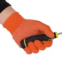 Heega PVC Dotted Cricket Tennis and Batting Gloves for Men with Flexible and Secure Elastic Wrist | Extra Grip, Breathable Cotton Tennis Batting Gloves for Cricket (Orange, 2 Pair) gallery image