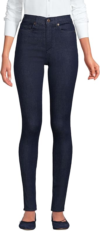 Lands End Womens High Rise Adaptive Lycra Skinny Jeans