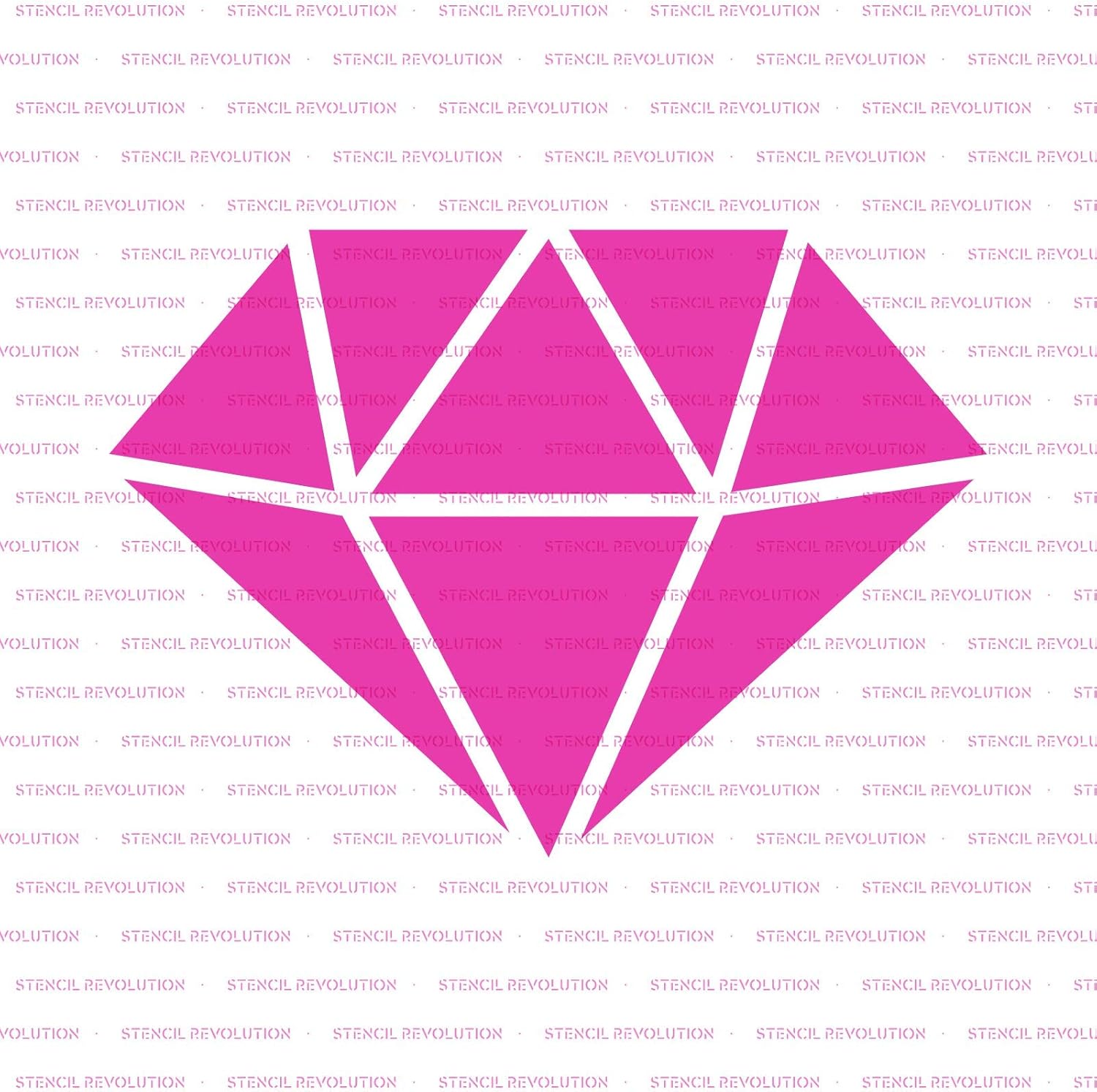 Diamond Stencil - Diamond Stencil, Diamond Stencil Art, Diamond, Stencil of Diamond, Gem Stencil