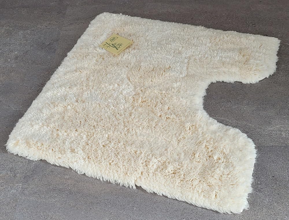 Kleine Wolke 5432202129 Bambou Tapis de Bain Blanc Cassé 55 x 55 x 0,3 cm