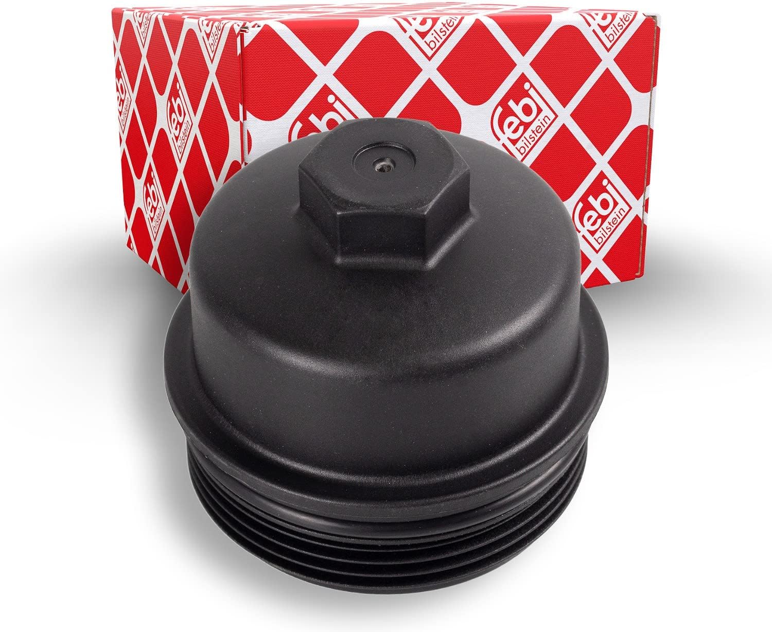 febi bilstein 172896 oil filter cap with sealing ring, 1 piece, black|grey