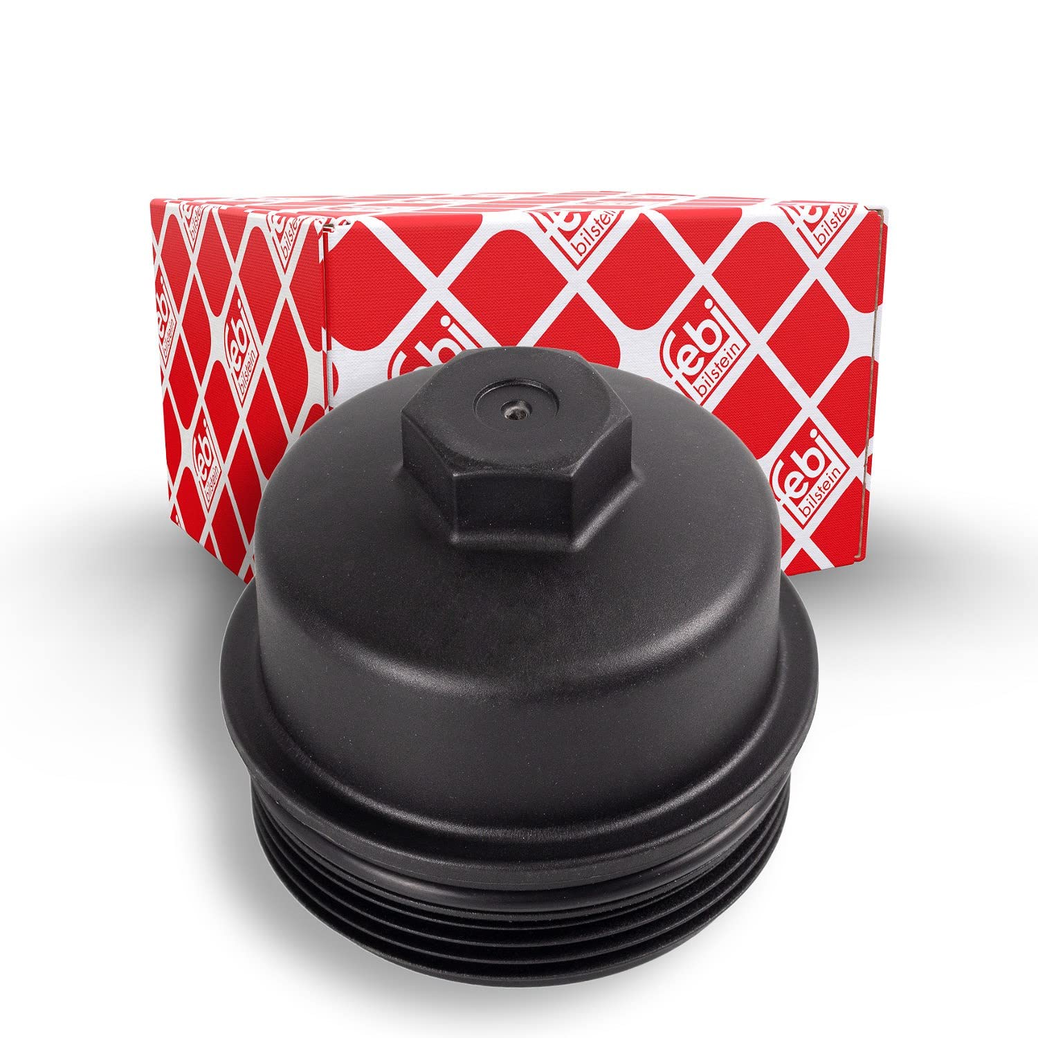 febi bilstein 172896 oil filter cap with sealing ring, 1 piece, black|grey