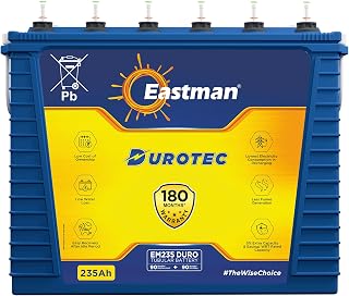 Eastman EM235Duro 235Ah DuroTec Tall Tubular Inverter Battery | Ultra Heavy Duty | 180-Month Warranty | Built for High Loa... Price In India