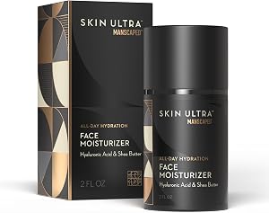 MANSCAPED® Skin Ultra™ Face Moisturizer - Men's Daily Hydrating Skincare Lotion Infused with Hyaluronic Acid, Vitamin E & Shea Butter, Non-Greasy, Fast Absorbing, 2 fl oz