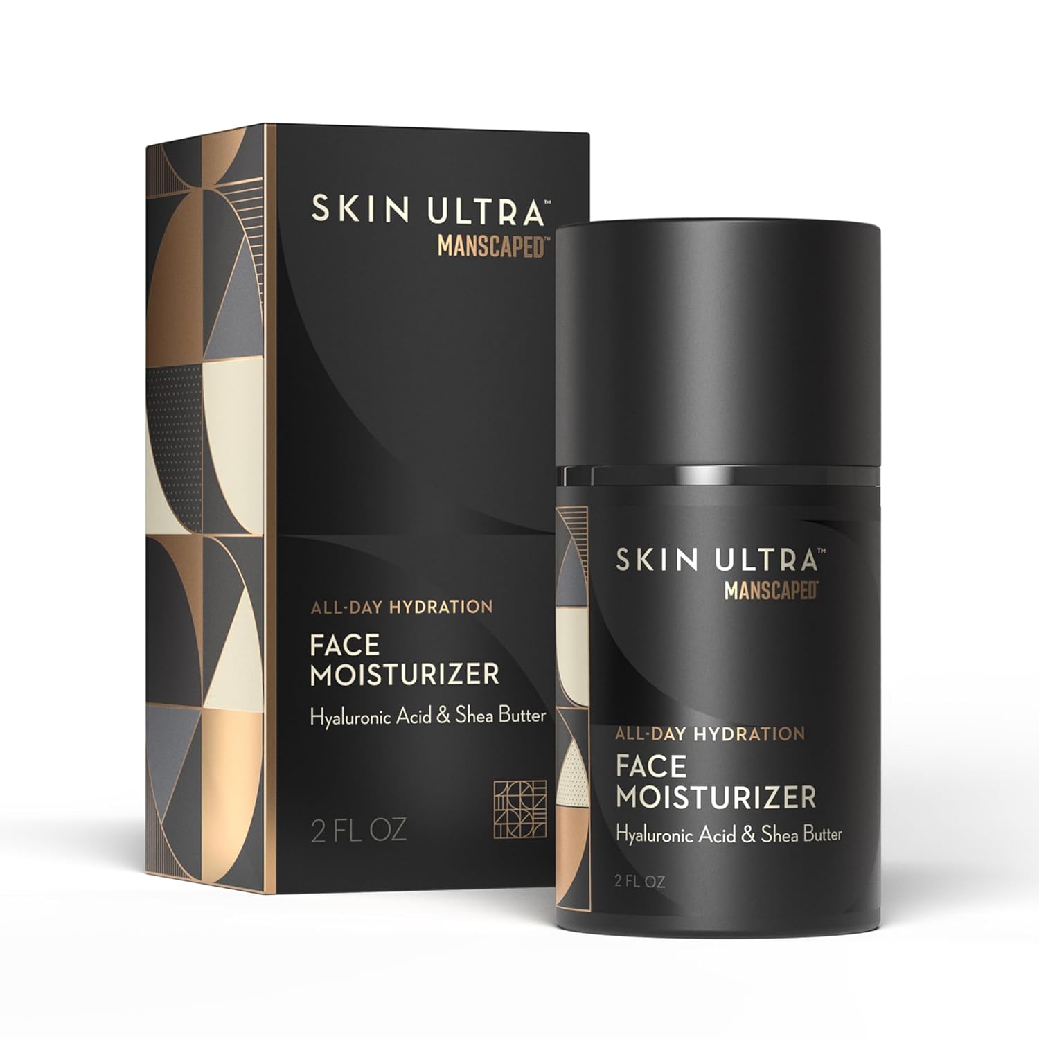MANSCAPED® Skin Ultra™ Face Moisturizer - Men's Daily Hydrating Skincare Lotion Infused with Hyaluronic Acid, Vitamin E & Shea Butter, Non-Greasy, Fast Absorbing, 2 fl oz