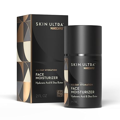 MANSCAPED® Skin Ultra™ Face Moisturizer - Men's Daily Hydrating Skincare Lotion Infused with Hyaluronic Acid, Vitamin E & Shea Butter, Non-Greasy, Fast Absorbing, 2 fl oz - 2 Fl Oz (Pack of 1)