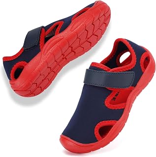 Toddler Water Shoes Boys Girls Quick-Dry Aqua Socks Lightweight Closed-Toe Outdoor Sport Sandal(Toddler/Little Kid)