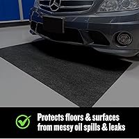 Vista 2 de FlashDry - Tapete para derrames de aceite, 36 x 60 pulgadas, paquete de 2, tapetes de garaje, absorbe líquidos, tamaño personalizable, uso dentro
