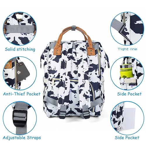 Miniatura 3 de Mochila de pañales para bebé con correas para cochecito, bolsas de bebé de gran capacidad para mamá a la moda, bolsa de pañales de maternidad, grano