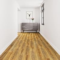 Vista 7 de LaCheery Baldosas de Piso de 36"x6" Marrones de Pegar y Despegar con Aspecto de Madera, Baldosas de Láminas de Vinilo Impermeables para Pisos