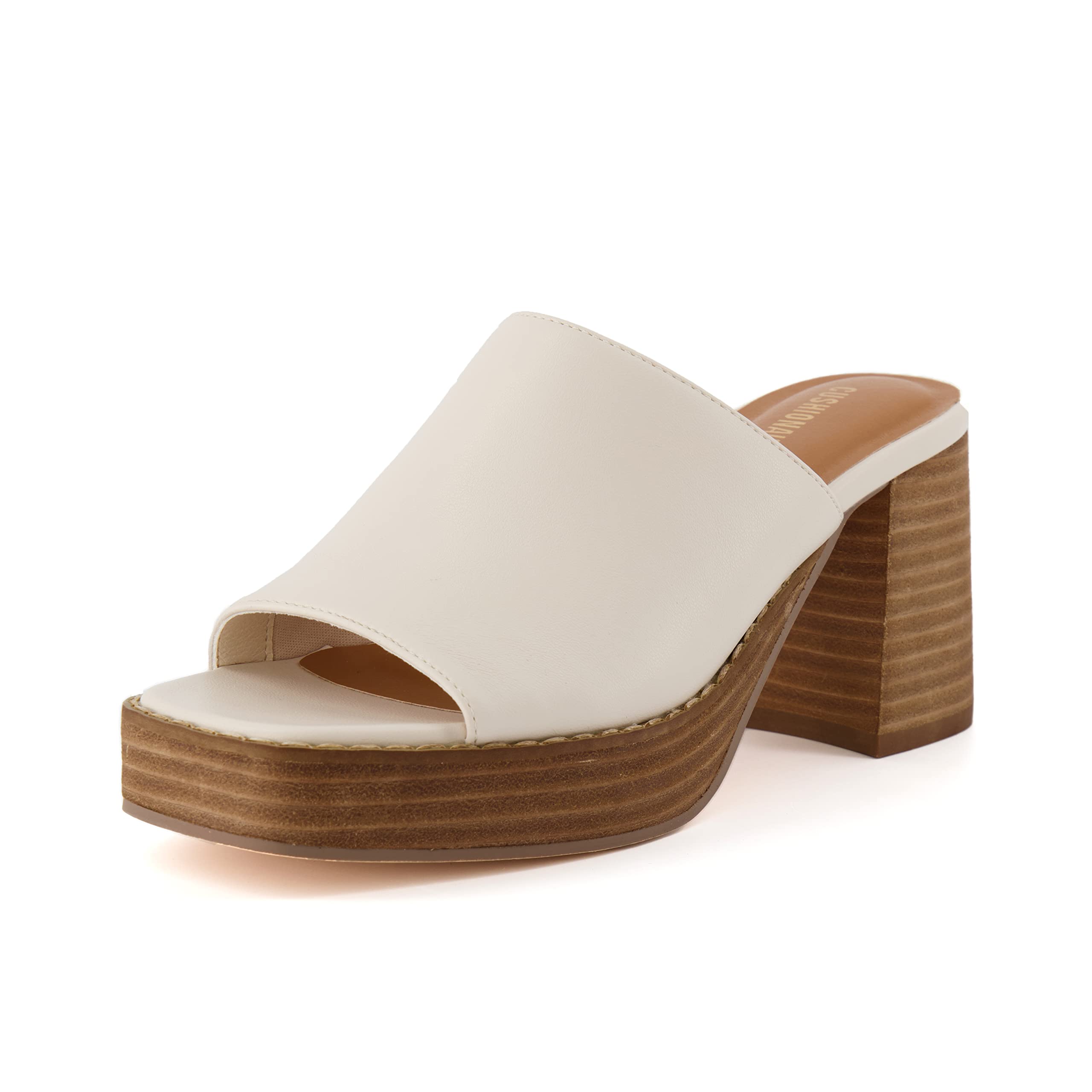 CUSHIONAIRE Women's Keeper soft one band Heel Sandal +Memory Foam, Wide Widths Available