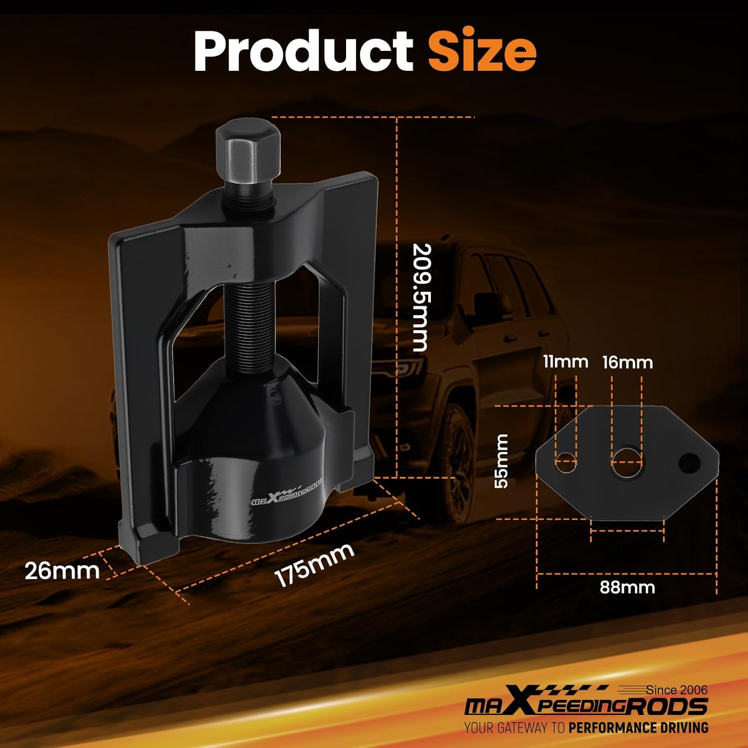 maXpeedingrods Heavy-Duty Truck U Joint Puller 10102 & Bearing Cup Installer Tool Set 5192 Fit for Class 6-8 Trucks Universal Joint Removal Tool