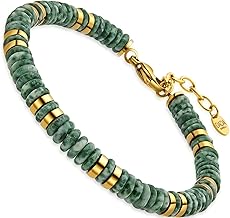 Men's Bracelet Natural Stones Choose the Stone That Represents You - Birthday Gift Idea Adjustable Size 18.5+3 cm