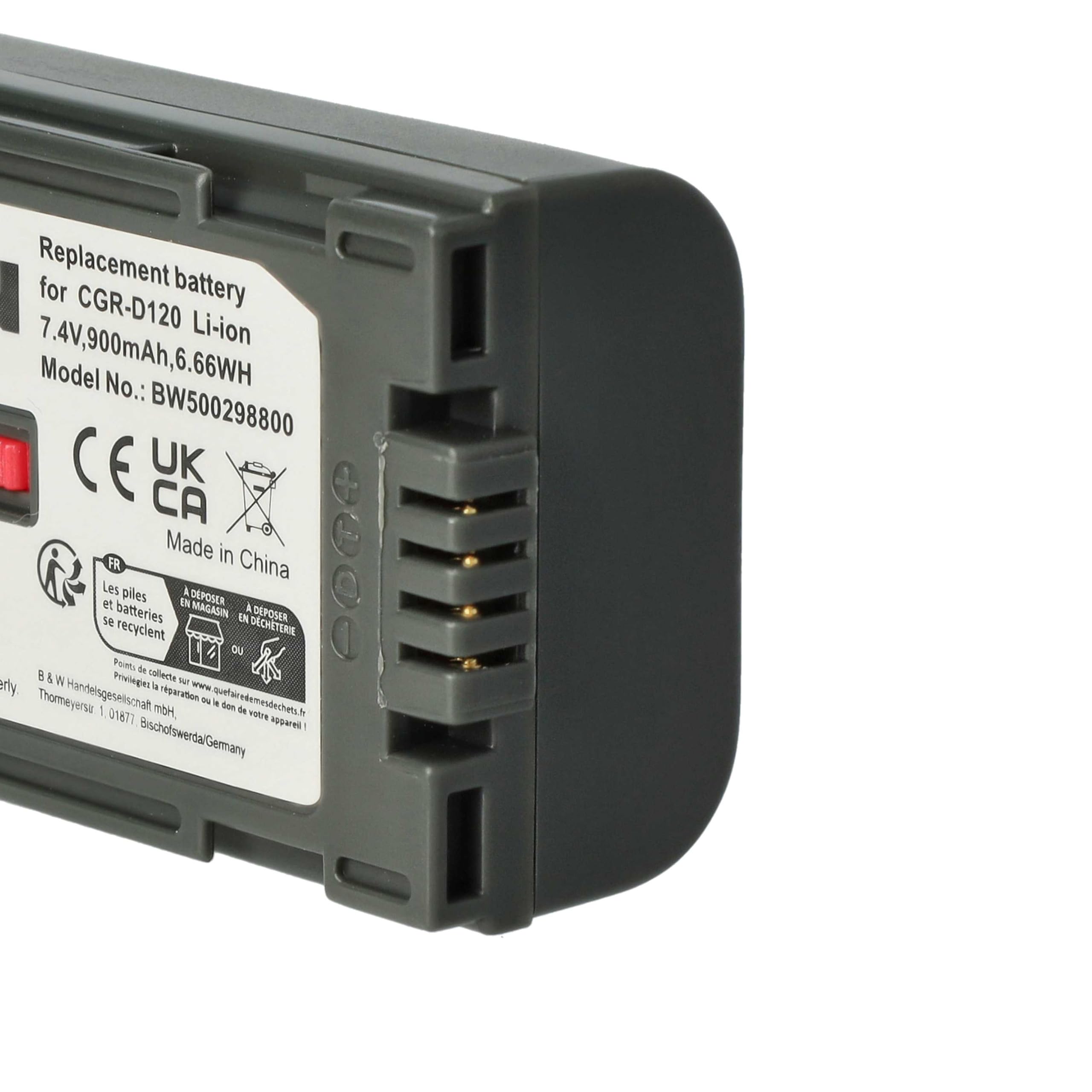 vhbw accu compatibel met Panasonic CGR-D16S, NV-DA1, NV-DA1B, NV-DS1, NV-DS11 videocamera camcorder (3200 mAh, 7,2 V, Li-Ion