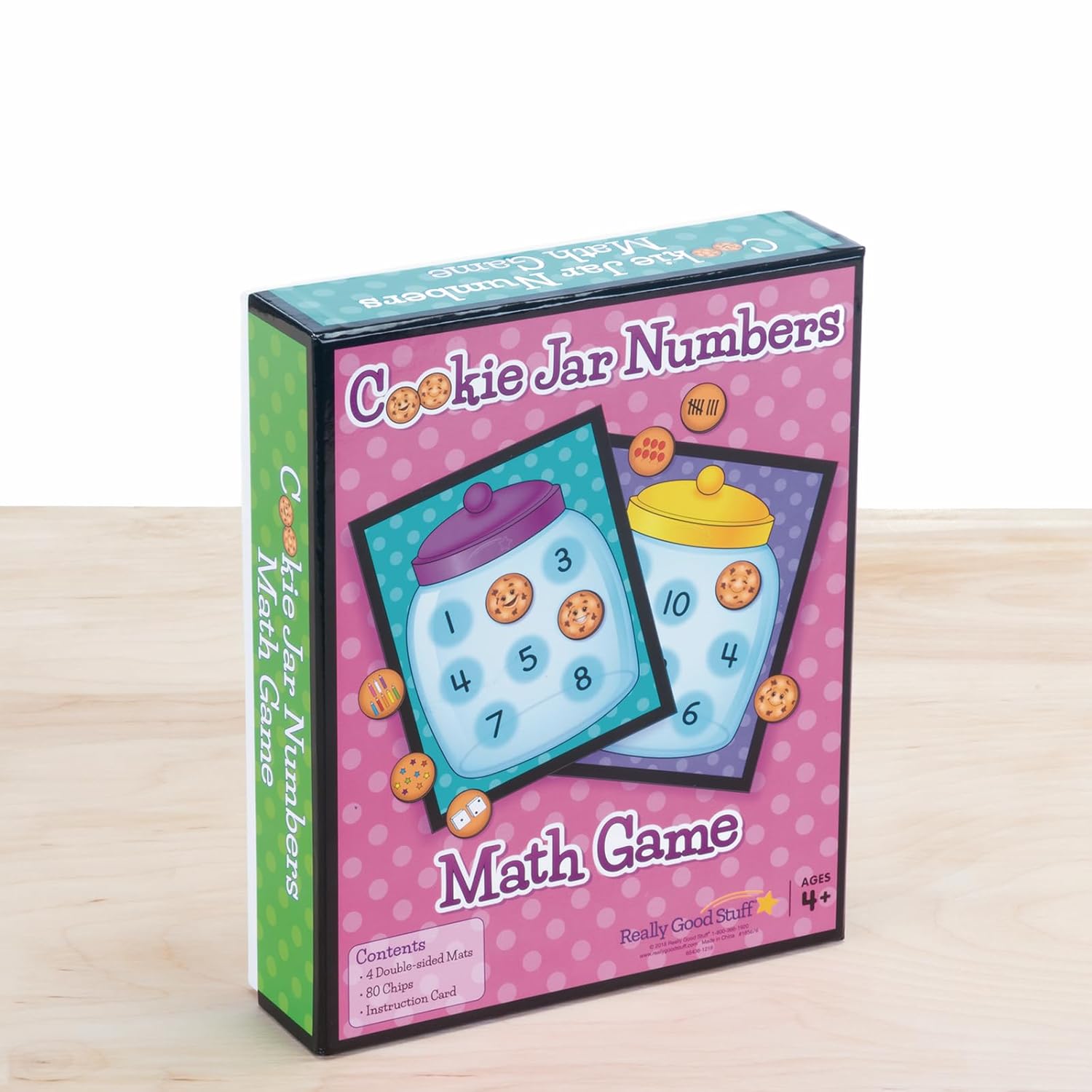 Really Good Stuff Cookie Jar Number Identification and Subitizing Math Game - Pre-K - Kindergarten Activity, Homeschool and Classroom Supplies, Counting Toys