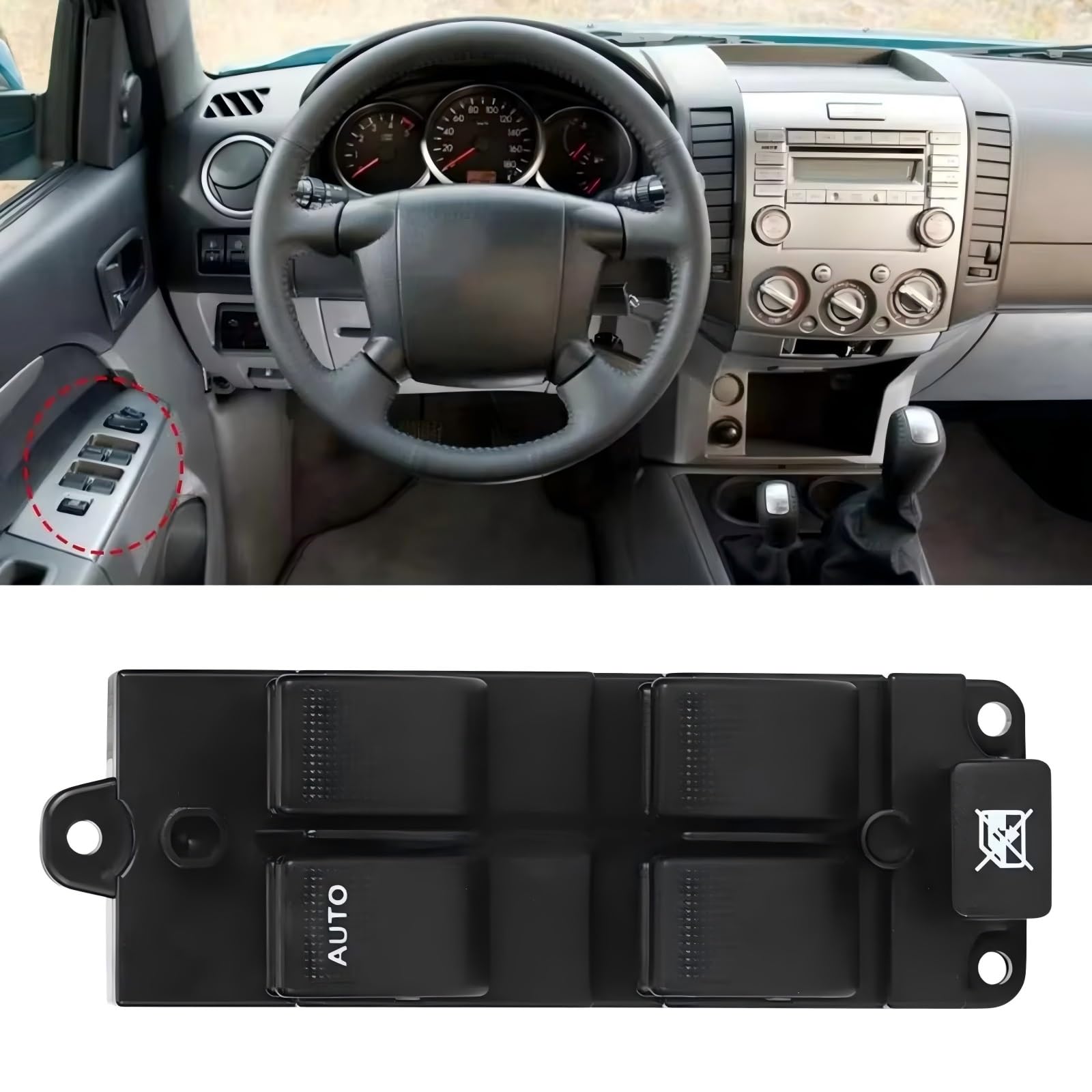 Compatible Con Ford Para Ranger Para Mazda BT-50 2006 2007 2008 2009 2010 2011 2012 Interruptor De Control De Ventana UE8D-66-350 Accesorios Para Automóvil Interruptor Ventana