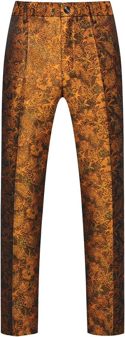 Tuxedo Suits for Men 3 Piece Regular Fit Suit Floral Pattern Blazer Jacket Waistcoat Pants Men Suit Set for Wedding - Image 5