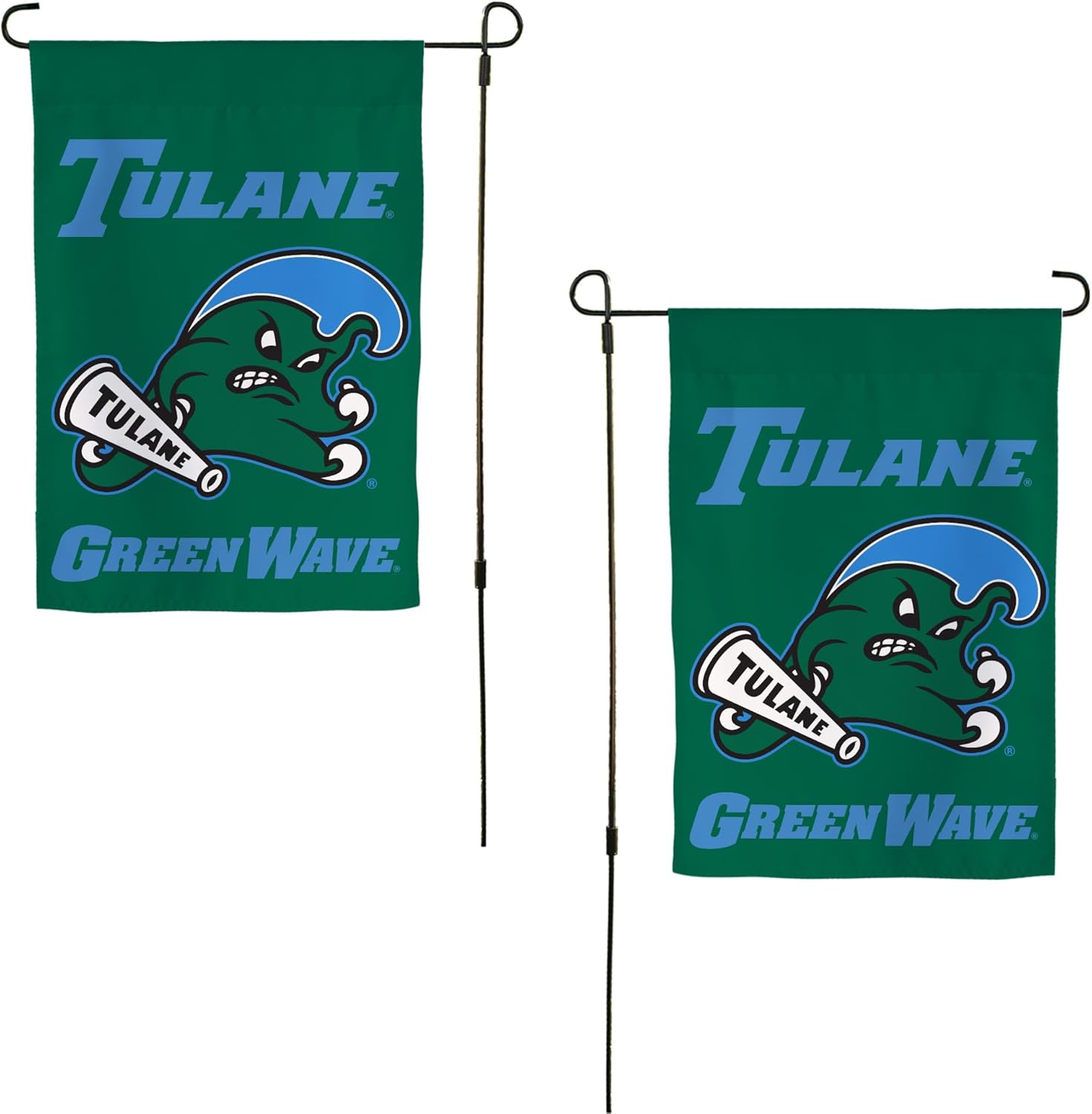 Desert Cactus Tulane University TU Garden Flag – 19 x 12 Inch Tulane Green Wave Banner, for Outdoor Display and Events (Design A)