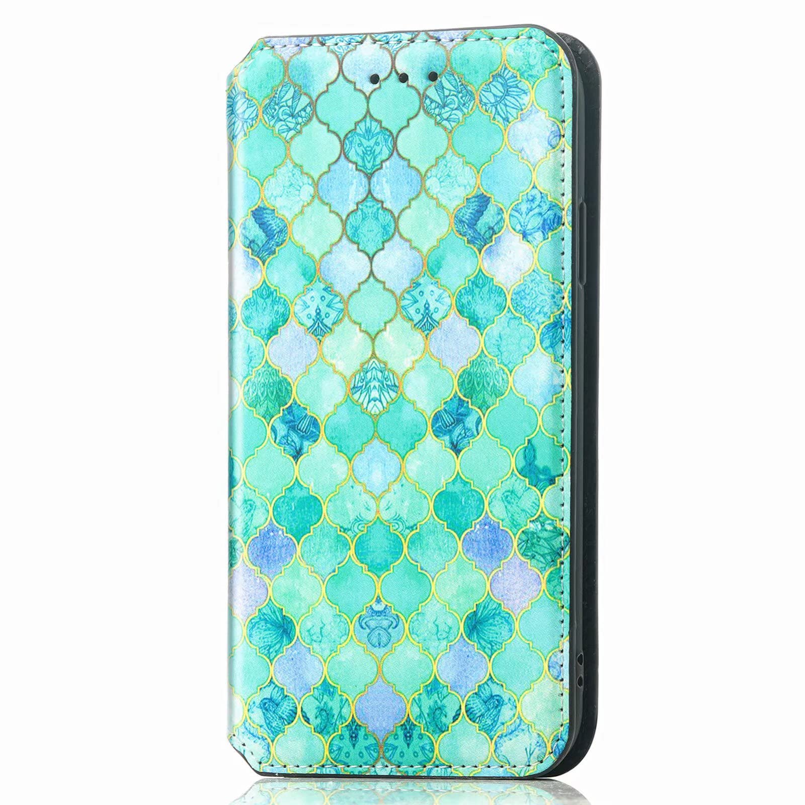 TingYR Cover per Xiaomi Mi 10T PRO 5G, Flip Custodia Carte di Credito da Funzione Stand, Anti-Slip Slot Portafoglio Flip Protettivo Dell'ente Completo Slim Fit Cover.(Smeraldo