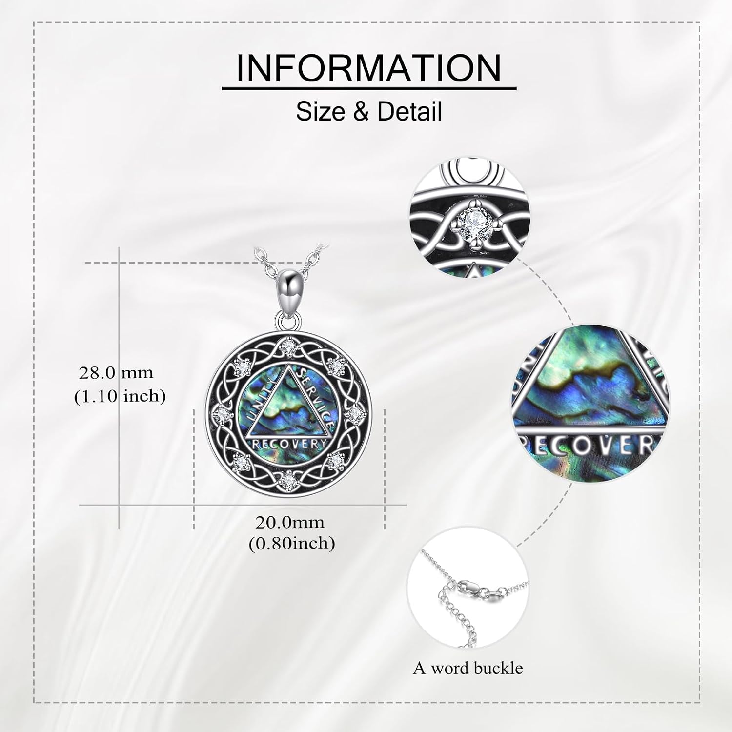 Sobriety/Miscarriage/Autism Awareness Gifts for Women 925 Sterling Sliver Jewelry Gifts for Women