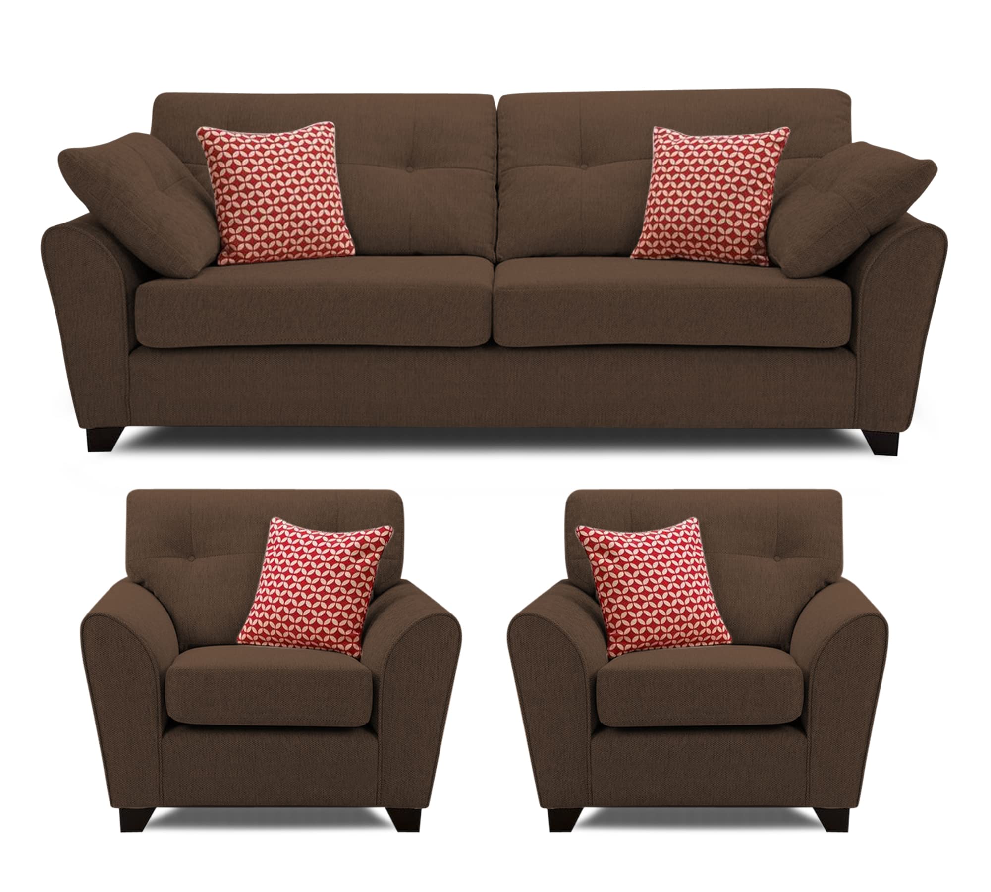 See full amazon price history chart for WOODREAM Fabric 5 Seater Sofa Set for Living Room | 5-Person Upholstered Sofa Set for Home and Office Guests with Two Small Brown Cushions | Seating Type: 3+1+1 | Brown WOODREAM Fabric 5 Seater Sofa Set for Living Room | 5-Person Upholstered Sofa Set for Home and Office Guests with Two Small Brown Cushions | Seating Type: 3+1+1 | Brown (B0D3QS7KJ4) Amazon Price History, Amazon Price Tracker
