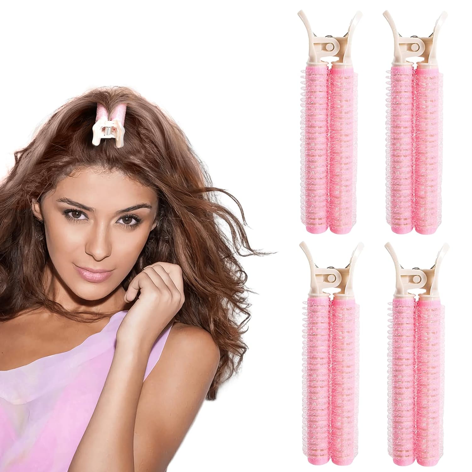 4 PCS Hair Rollers Volumizing Hair Root Clips, DIY Hair