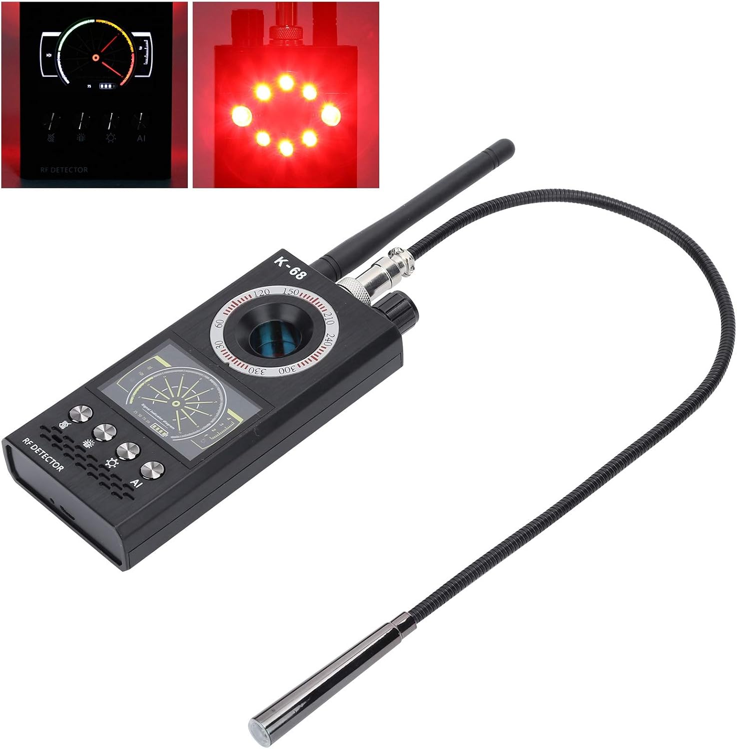 Super Big Clearance! V BESTLIFE K68 GPS Finder Home Security Monitoring Camera Detector ?Detection Devices Wireless Scanner,Radiation Protection,Real-time Monitoring to Effectively Protect Privacy