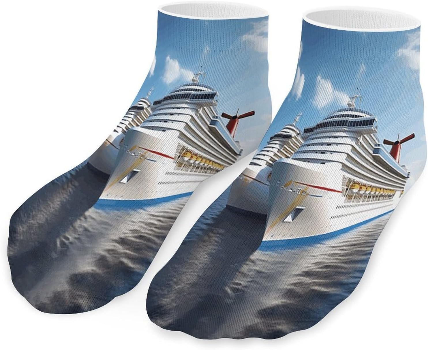 Cruise Ship Ankle Socks for Men Women 5 Pairs