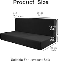 Vista 2 de Tlswshsy Fundas de cojín para comedor de autocaravana, protector elástico para muebles de sofá biplaza, fundas elásticas para cojines de cámper