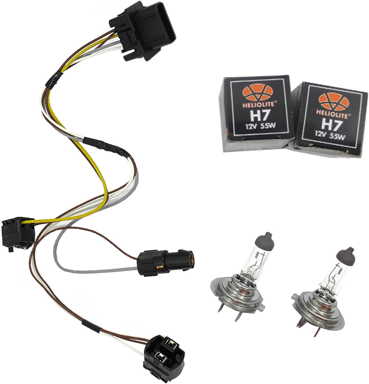 Amazon Com Advance Ignition Headlight Wiring Harness And H7 55w Headlight Bulb Compatible With Mercedes Benz 96 03 E300 E320 E420 E430 E500 E55 Amg 1996 1997 1998 1999 2000 2001 2002 2003 Automotive