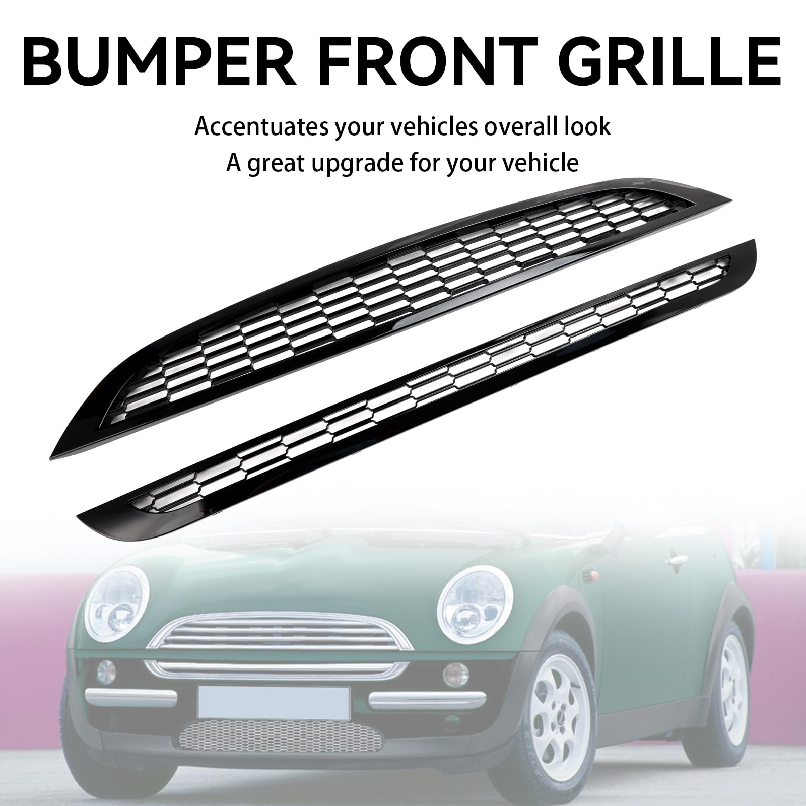 Griglia del Radiatore Paraurti Anteriore Griglia del Paraurti Anteriore per Mini Cooper R50 R52 R53 2002-2006 Griglia del Paraurti Anteriore (No Logo)