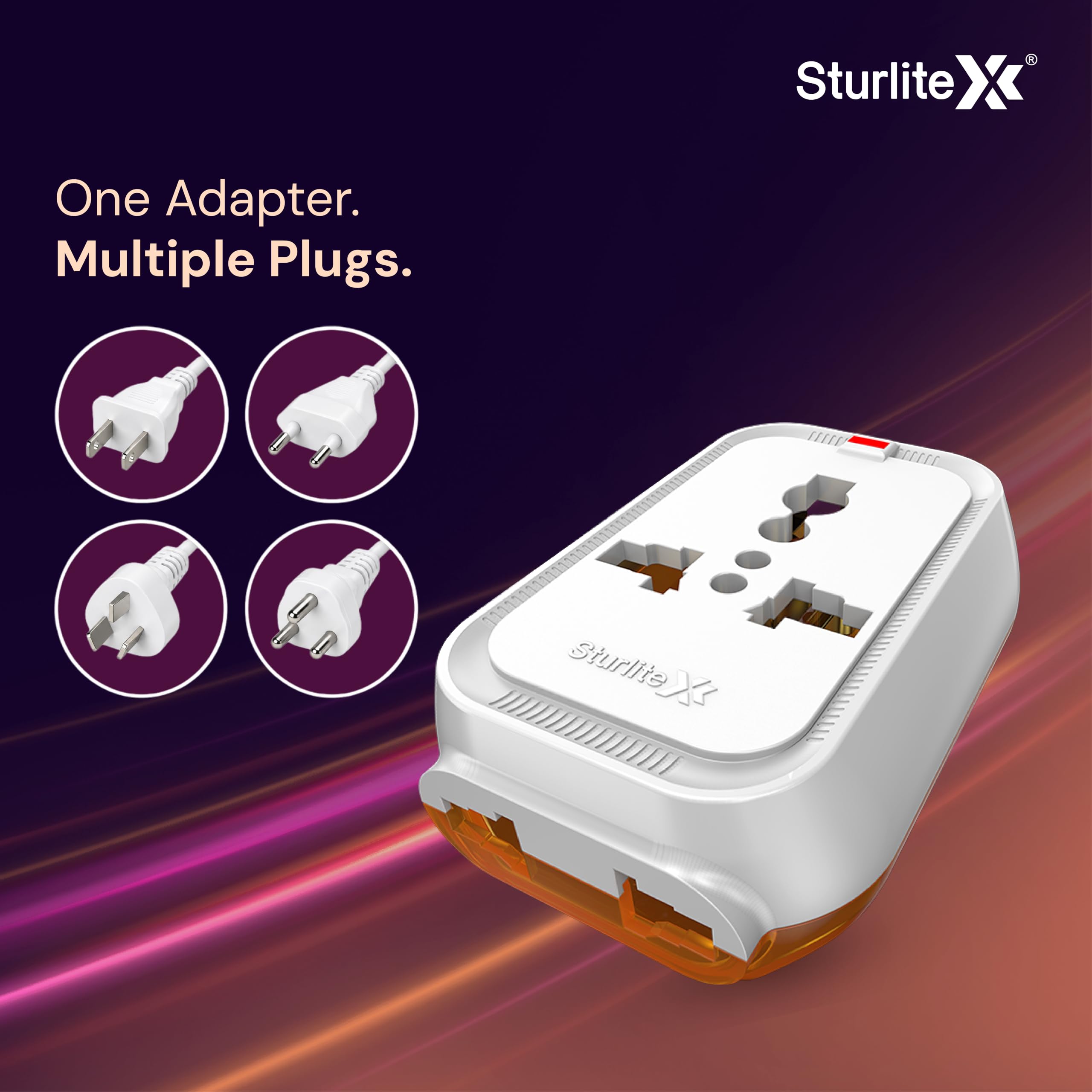 Sturlite Alyx 3 Pin Plug| 2-Pin & 3-Pin Socket| Universal AC Travel Adapter| Strong Polycarbonate Body Socket| Compact Converter Plug for Travel, Home & Office Use — Amazon image 5