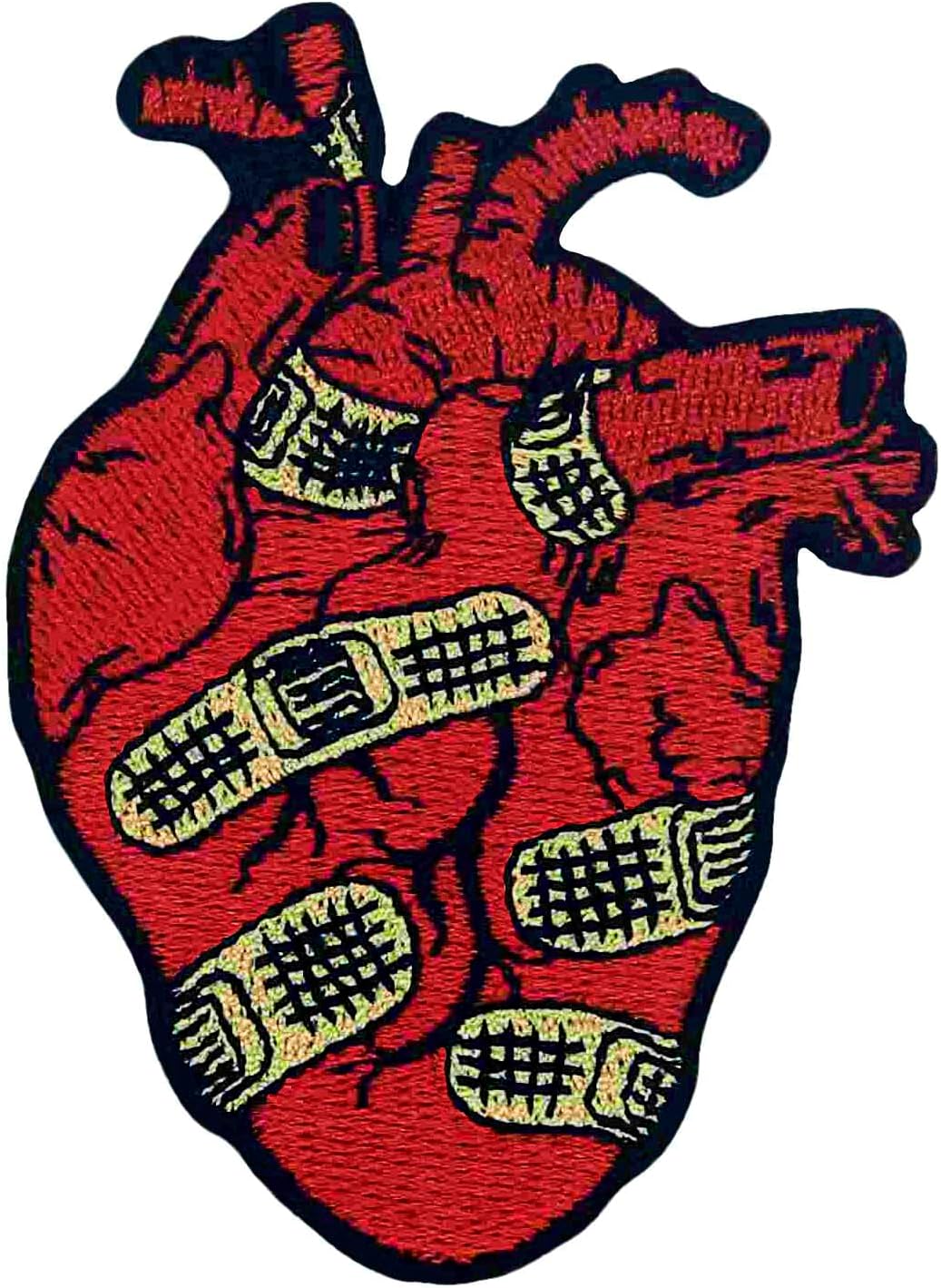 ZEGINs Band Aid Repair Heart Patch Embroidered Applique