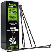 Vista 1 de VVelocity - Tornillos para madera de 5 pulgadas de largo para exteriores, puntas Torx T25 (talla #12), juego de tornillos de madera largos